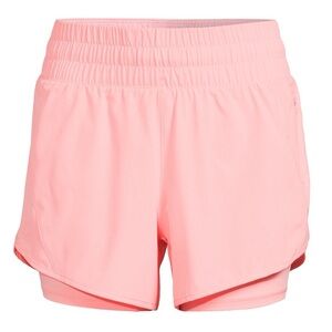 Avia Women's Running Shorts with Bike Liner, Mystic Coral